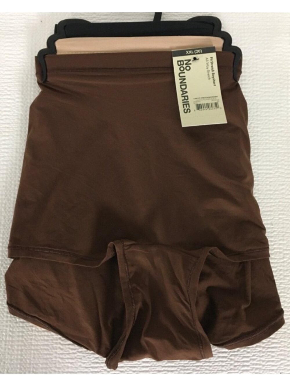 No Boundaries 3 Pack Boyshort Underwear Size XXL 22 Brown Tan Black New w Tags